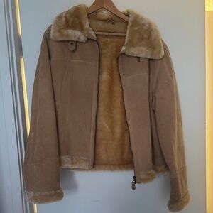 Tan Shearling Women's Jacket